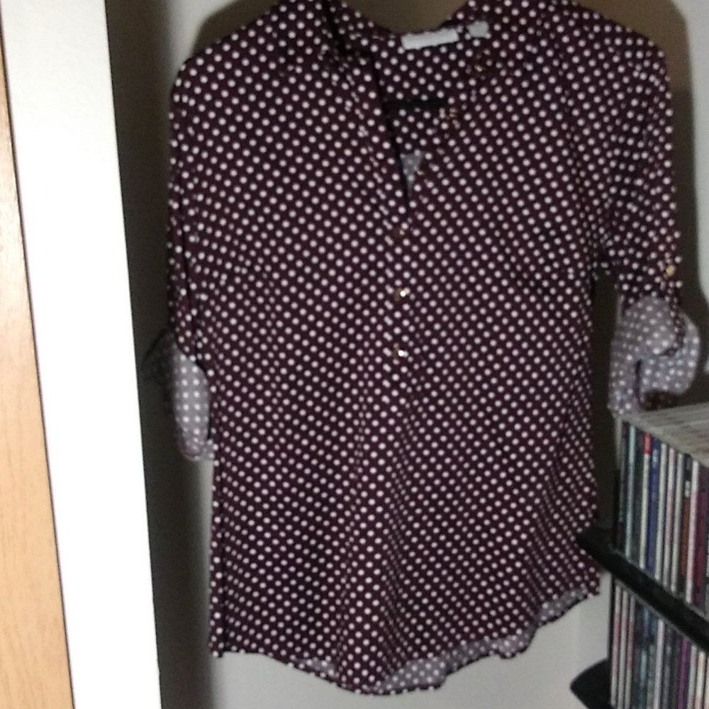 New York and Co. Women's brown with white blouse